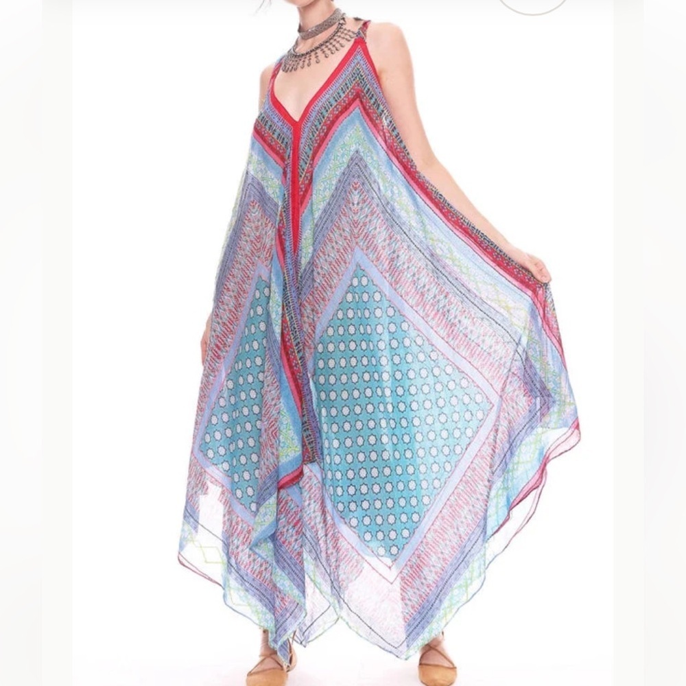 Aratta Silent Journey Eva Handkerchief Maxi Dress NWT